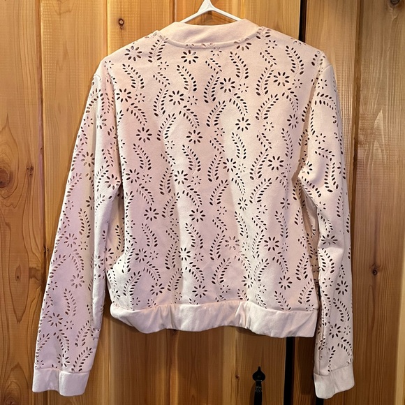 Cute Light Pink Suede Dex Jacket with Cut-outs - Picture 2 of 4